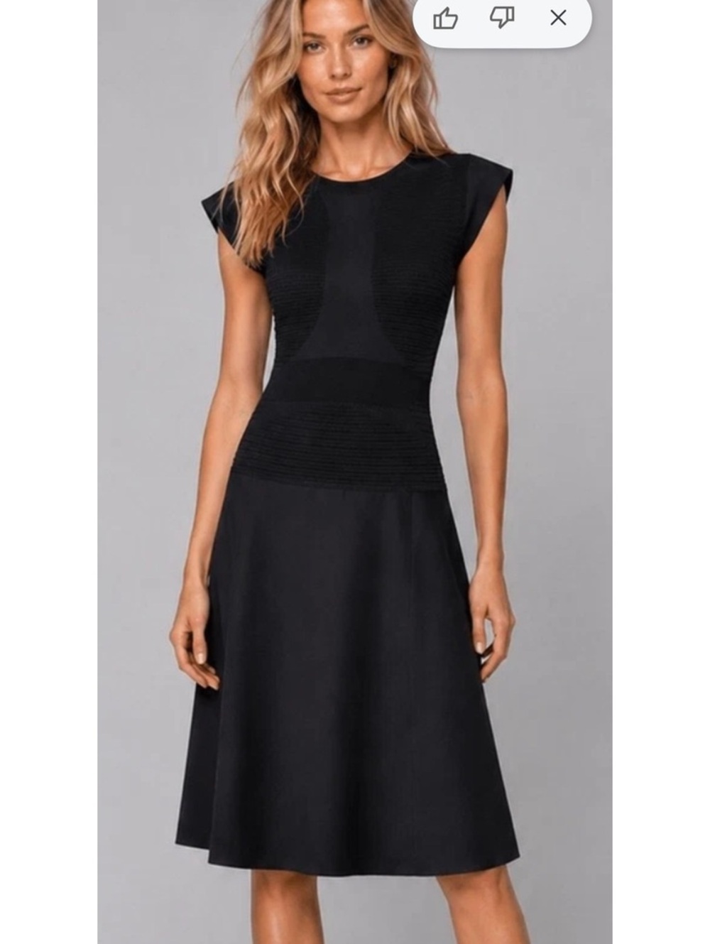 Wolford Black Polyamide Stretch Classic Skater Midi dress M